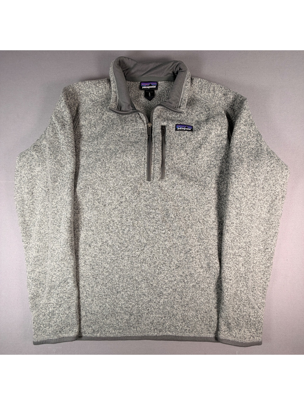 Patagonia Better Sweater 1/4 Zip Pullover Mens XL Gray Heathered Fleece Jacket
